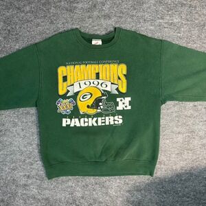 Vintage Green Bay Packers 1996 NFC Champions Crewneck Sweatshirt Size L